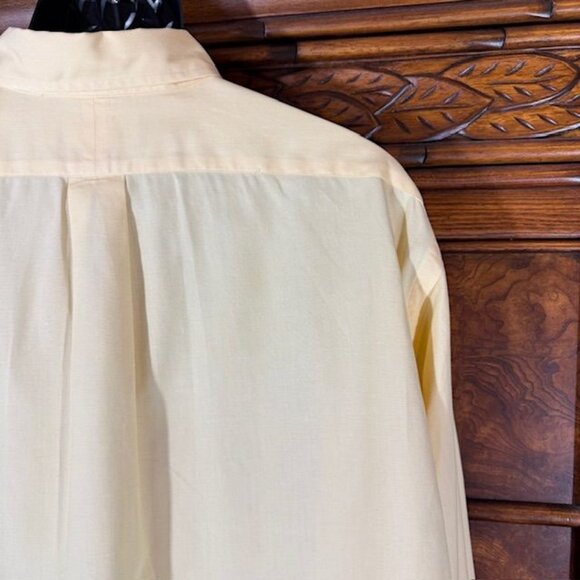 Ralph Lauren Polo Yellow Blue Polo Pony 100% Cotton Classic Fit Button Down - Picture 6 of 10